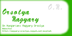 orsolya magyary business card